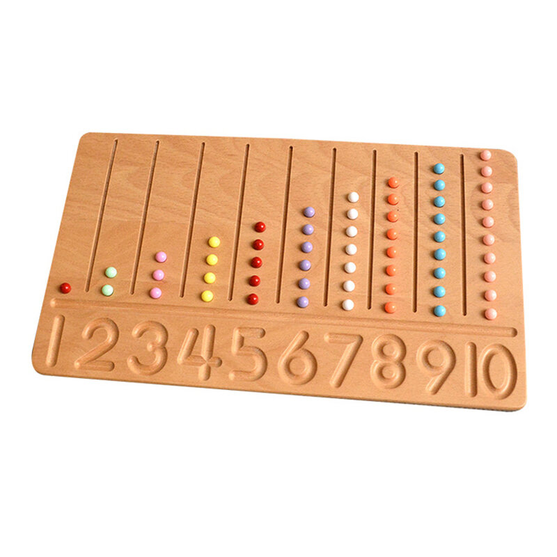 Nowe Montessori edukacyjne szkolenia matematyka zabawki drewniane mebelki dziecięce Montessori 0-10 cyfrowy kształt tablica do pisania Pen Board Toy