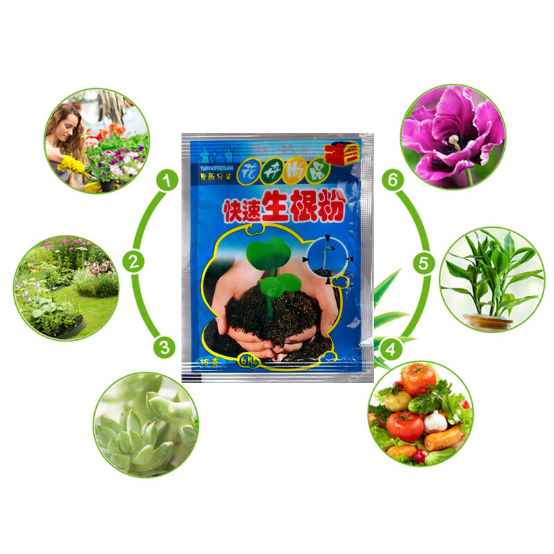 TY – poudre d'enracinement très rapide, 1 pièce, plante racine Abt, fleur, repiquage, engrais, croissance des plantes, améliore la survie, décor de jardin