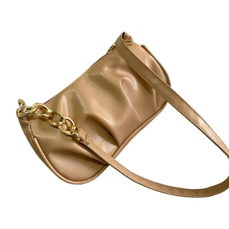 Women Shoulder Bag Exquisite Solid Color Zipper Closure Women Underarm Purse lovely underarm Shoulder Bag Fashion Accessories