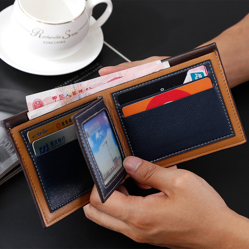 新しい小型財布メンズショートメンズ財布革保証財布財布コイン財布rifd財布cartera hombre
