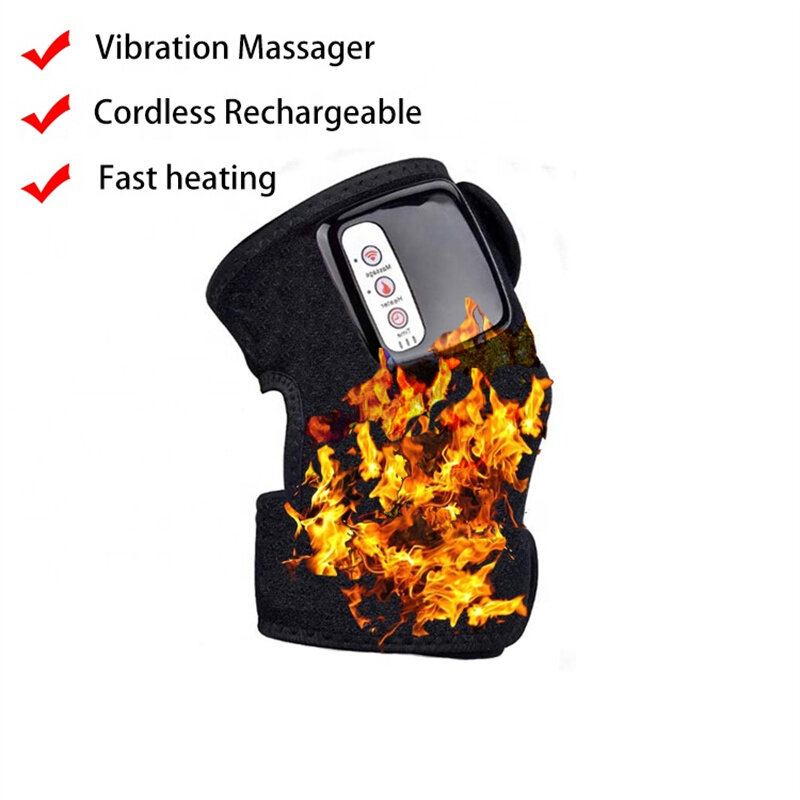 Riscaldamento elettrico massaggiatore per ginocchio supporto per tutore a infrarossi lontani Vibrador massaggio per spalle posteriori massaggiatore elettrico per tessuti profondi