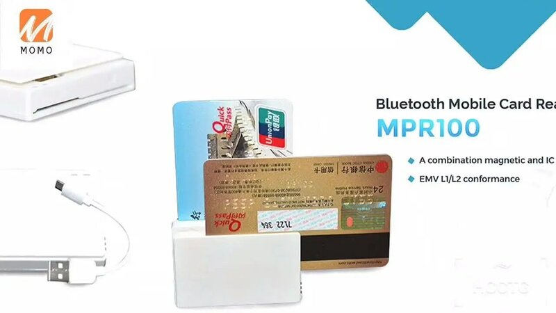 OEM Contact IC ID Card Track1/2 Wireless Credit Card USB Mobile Magnetic Debit Card Reader MPR100