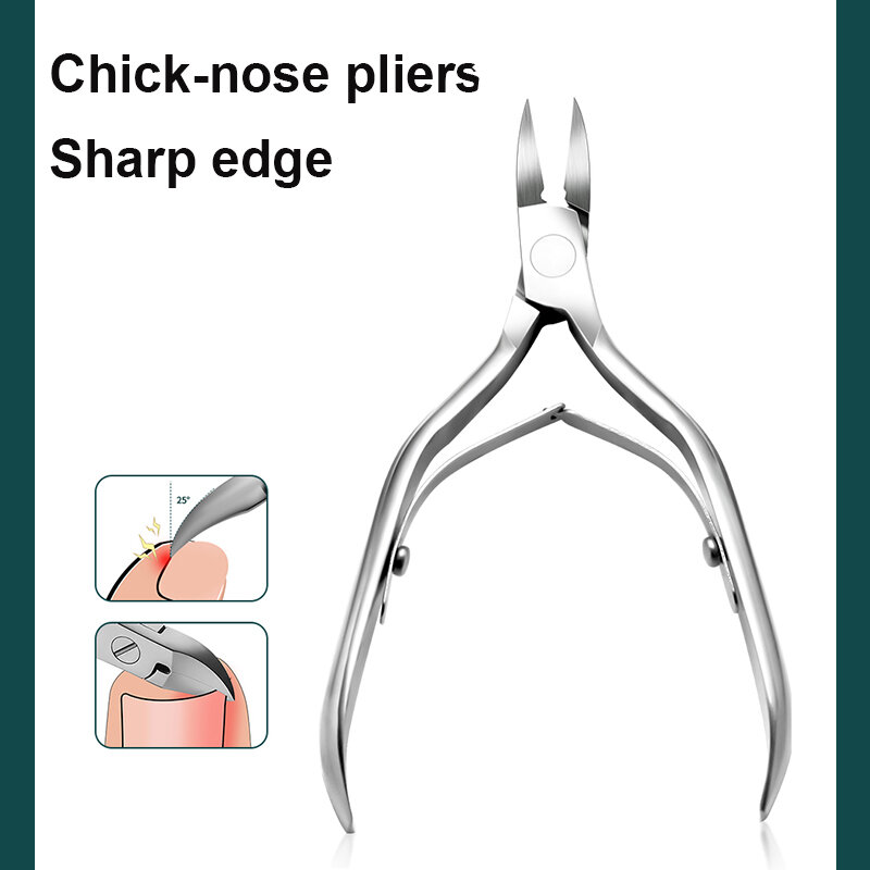 Conjunto de manicure profissional prego clippers kits de aço inoxidável prego pinças pintainho-nariz alicate ferramenta para a remoção do prego encravado