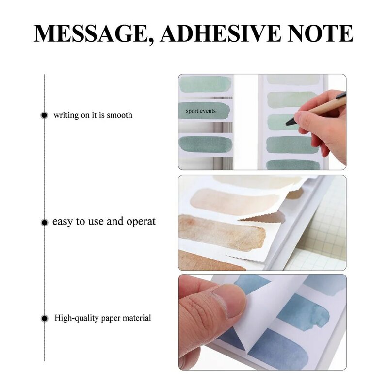 4 Sets of Adhesive Notes Diary Planner Stickers Book Markers Memo Decals