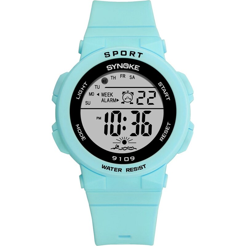 Synoke moda 50m à prova dwaterproof água estudantes crianças relógios meninos meninas digital led alarme data relógios casuais esporte relógio de pulso
