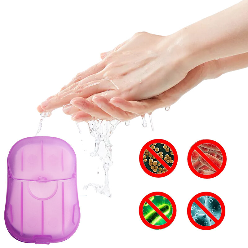 手洗い用ポータブル消毒紙,使い捨てスライスシート,泡石鹸ケース,40〜120個入りボックス