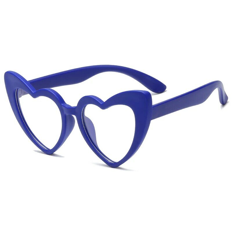 Óculos de proteção azul para crianças, armações de óculos com prescrição óptica fashion para crianças, amor, coração, tr, óculos femininos