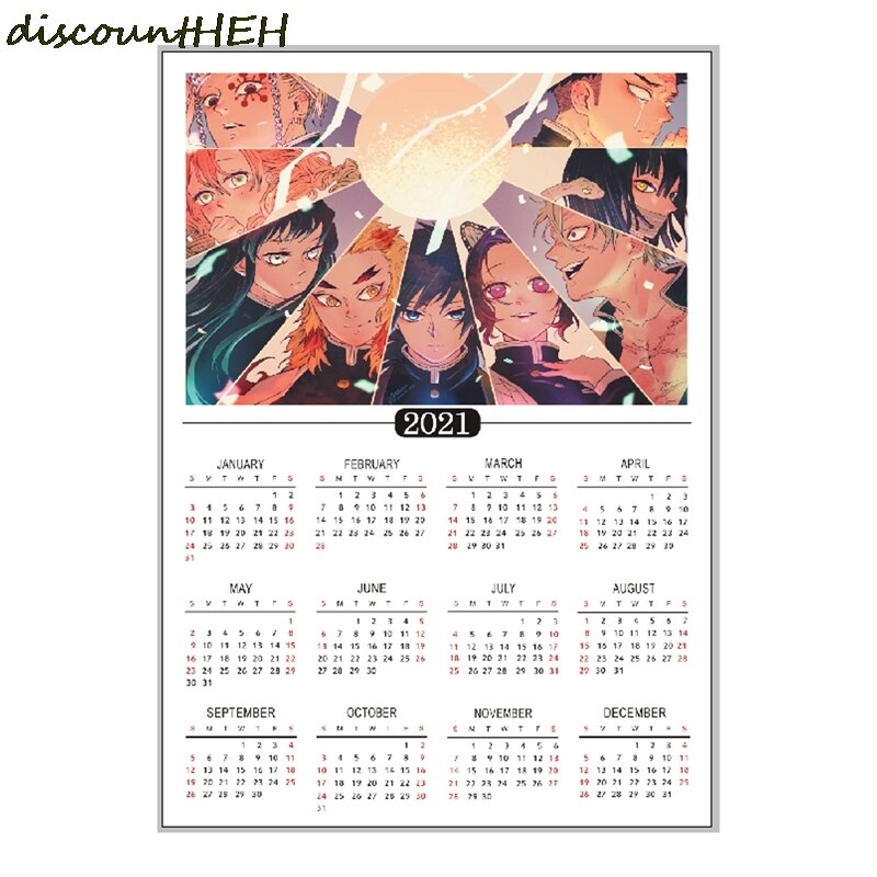 Calendario 2021 kimetsu no yaiba