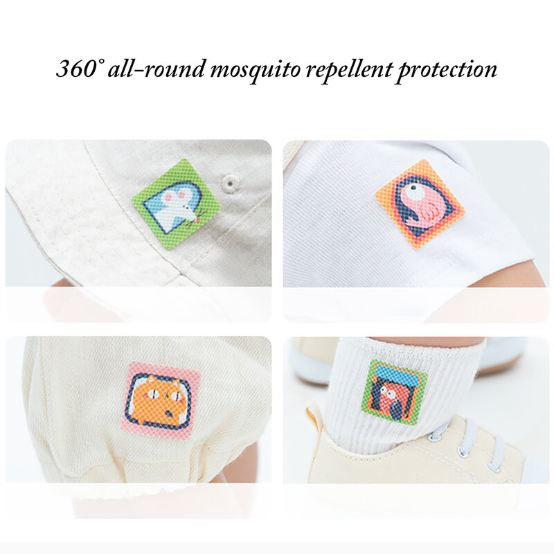 BC Babycare 96pcs Mosquito Repellent Patches Stickers Cartoon Travel Baby Adult Non Toxic Plant Essential Oil Repellent Sticker