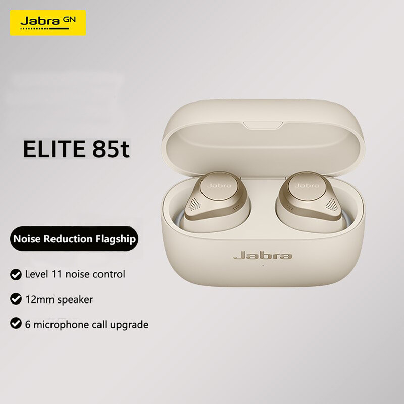Jabra-auriculares inalámbricos Elite 85t con Bluetooth, cascos deportivos con reducción de ruido para juegos de música, resistentes al agua Ipx5