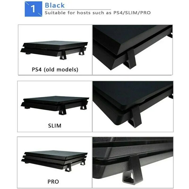 4PCS Game Console Horizontal Holder Bracket Cooling Feet Desktop Stand For Sony PlayStation4 PS4 Slim Pro Game Accessories