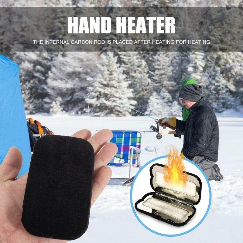 Refillable Hand Warmer Ultralight Reusable Carbon Rod Hand Warmer High Strength Zinc Alloy Carbon Hand Warmer for Outdoor