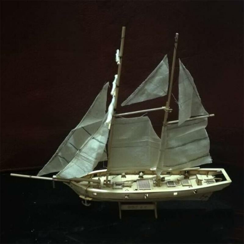 Kuulee 1:100 Масштаб деревянный парусник корабль наборы дома DIY модель дома декоративная лодка подарок игрушка для детей парусник формы