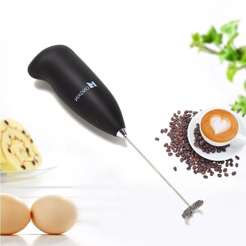 Elektrische Milchaufschäumer Kaffee Edelstahl-düse Schäumer Schneebesen Mixer Rührer Egg Beater Mini Handheld Milch Kaffee Ei Rühren Werkzeug Neue