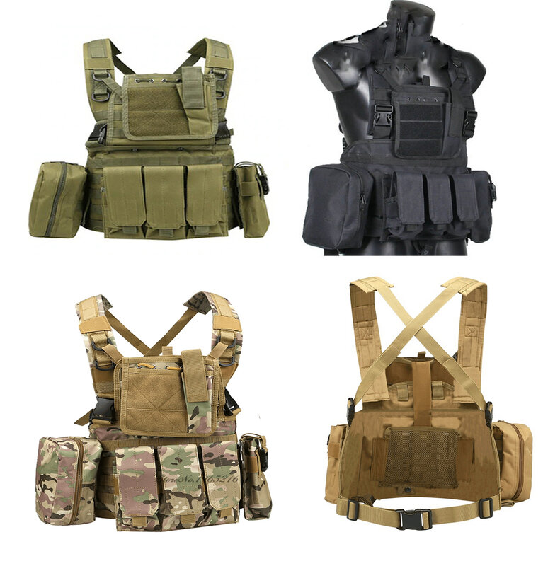 Chaleco táctico de camuflaje del ejército, armadura de azulejo, accesorios CIRAS molle airsoft, bolsa de cintura táctica