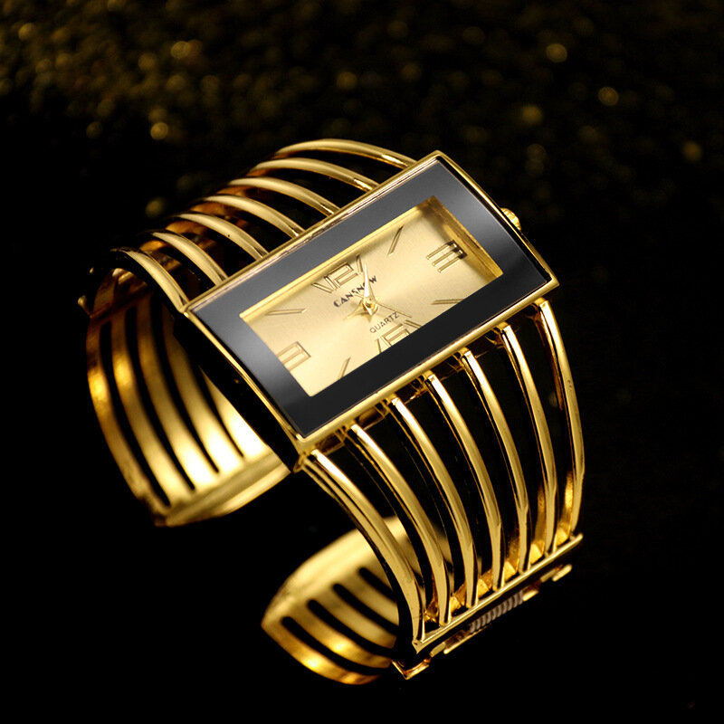 Personalità Hollow Fashion Bracelet Ladies Watch orologio al quarzo orologio da donna per il tempo libero temperamento selvaggio da donna