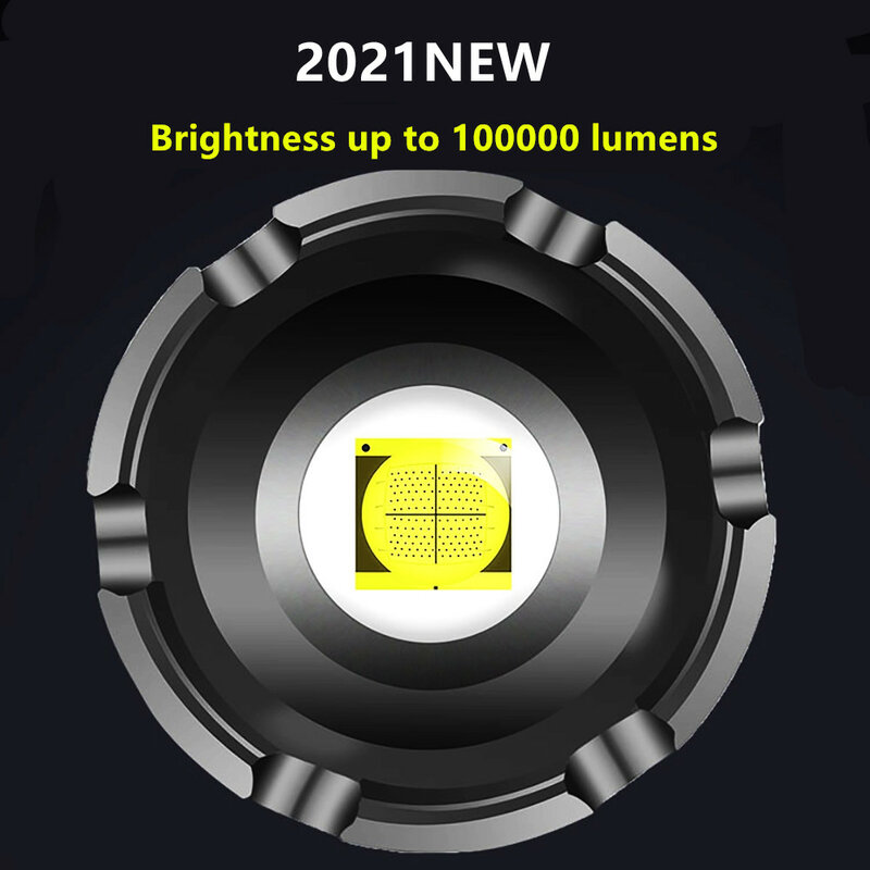 Lampe frontale à led XHP160, puissante, alimentée par batterie 18650 rechargeable par usb, nouveau modèle, 8000 lm