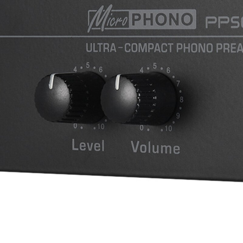 Ультракомпактный предусилитель для фонографа Pp500 с регулировкой уровня и громкости вход и выход Rca 1/4 дюймовые выходные интерфейсы Trs, ЕС