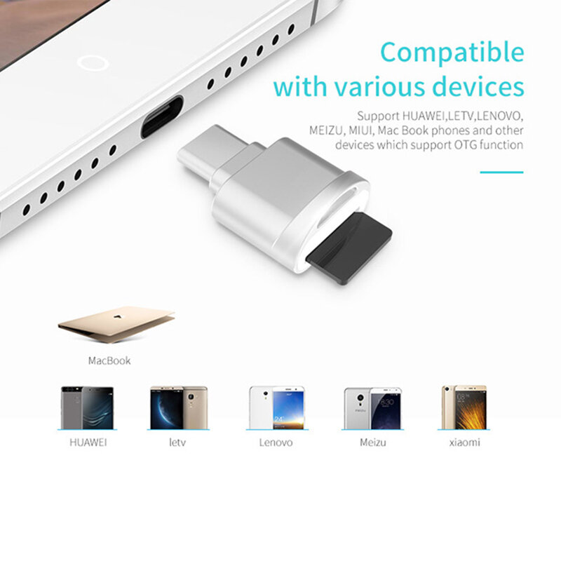 جينسلي-قارئ بطاقة ذاكرة صغير ، G007 ، نوع C ، usb 2.0 ، Micro SD ، TF ، متوافق مع Mac ، Huawei ، Xiaomi ، LG ، Sony ، الأجهزة اللوحية