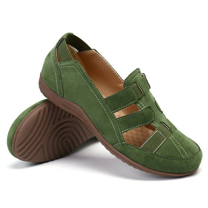 Sandalias de plataforma con banda elástica para mujer, zapatos de cuña a la moda, para interiores y exteriores, de verano