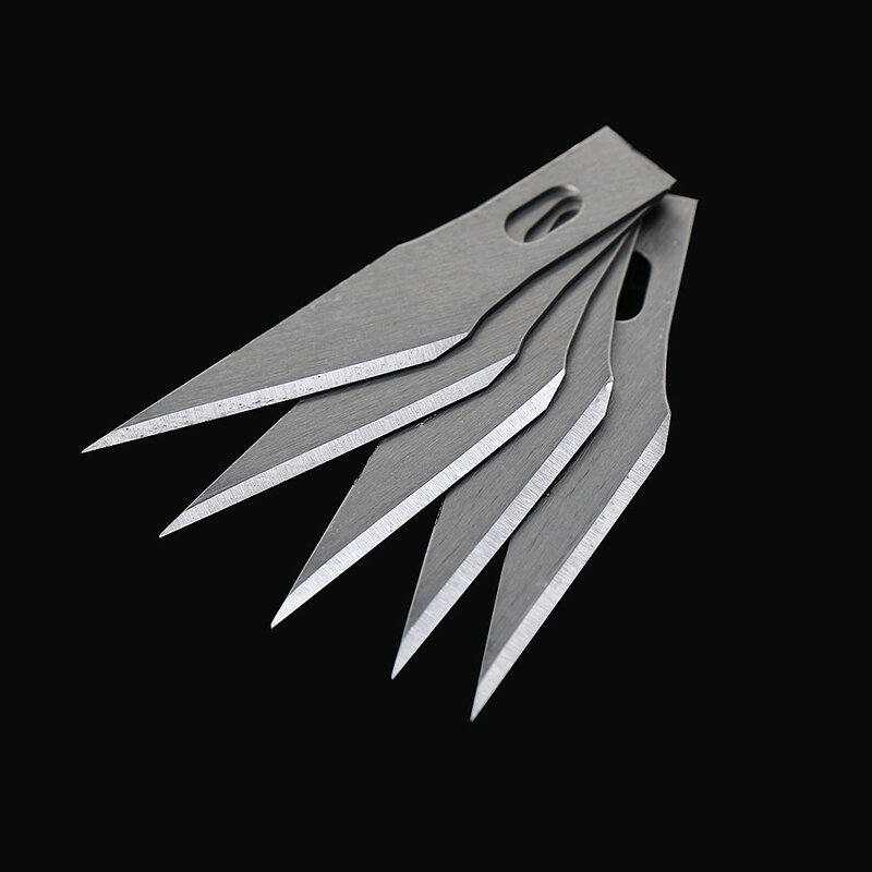 Cuchillo con mango de Metal para manualidades, suministros de corte de grabado, cortador de precisión, hoja reemplazable, herramienta de arte, 1 Juego