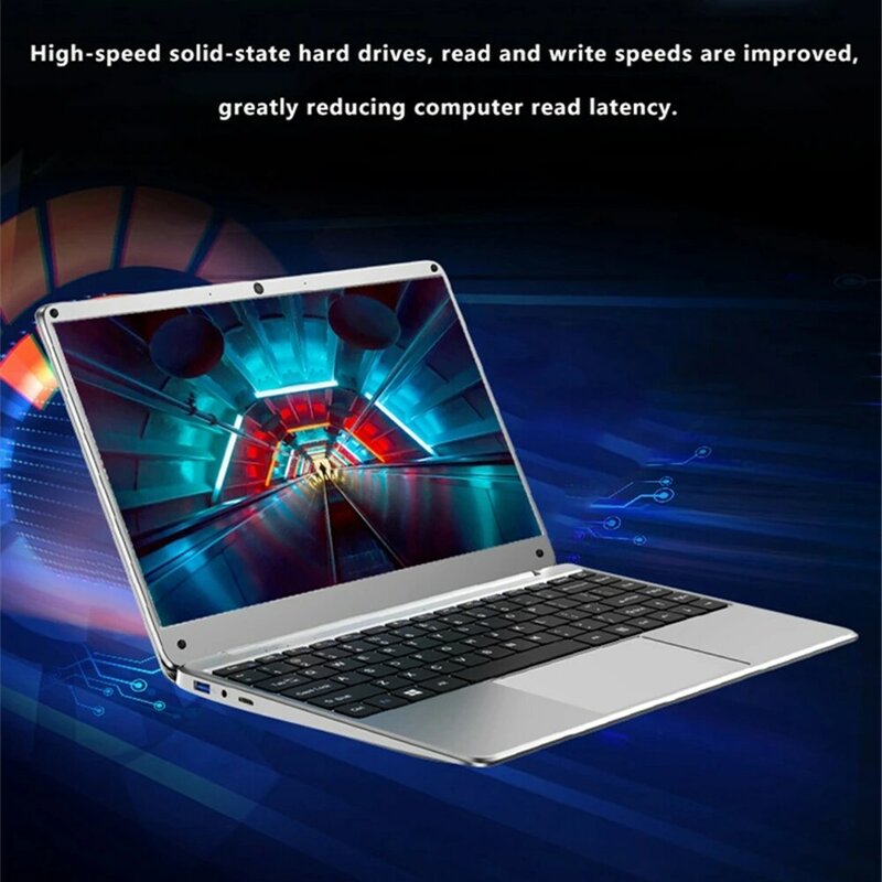 KUU14.1 calowy Intel N3450 czterordzeniowy 6GB DDR4 RAM 256GB SSD Notebook IPS Laptop z dodatkowym portem Sata 2.5 Study office netbook