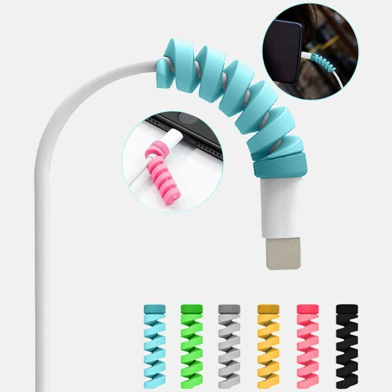 4 pc Protector Phone Data line Sleeve Earphone Protection Wire Breakage Cord Cover Prevents Charger Cable Saver sponge organizer