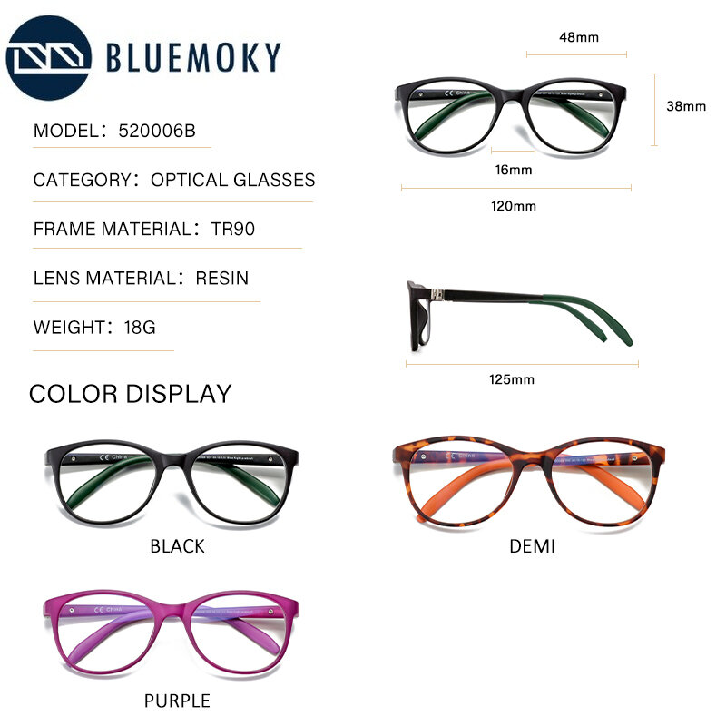 Bluemoky acetato prescrição óculos crianças óculos progressivos ópticos anti luz azul fotocromática multifocal miopia eyewear