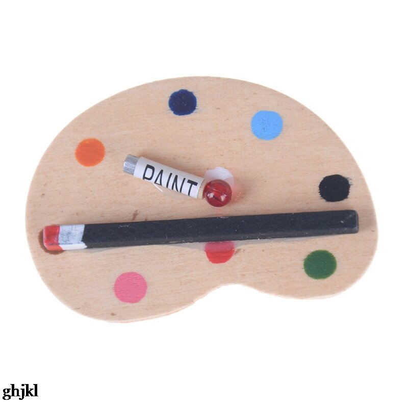 Domek dla lalek Mini portret ramka do rysowania tablica do pisania Mini pudełko do malowania Pigment Sticks lalka symulacyjna akcesoria do domu