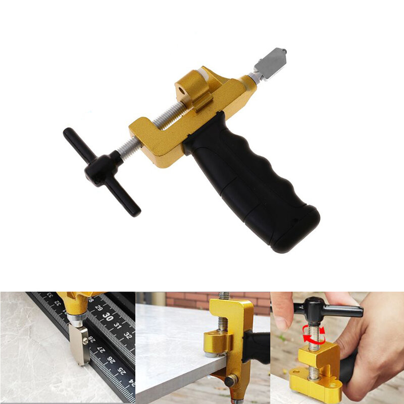 2 in 1 Tile Cutter Hand Glass Cutting Tools Thick Glass Ceramic Cutter Artifact High Strength Glass Knife Portable Cutter Tools