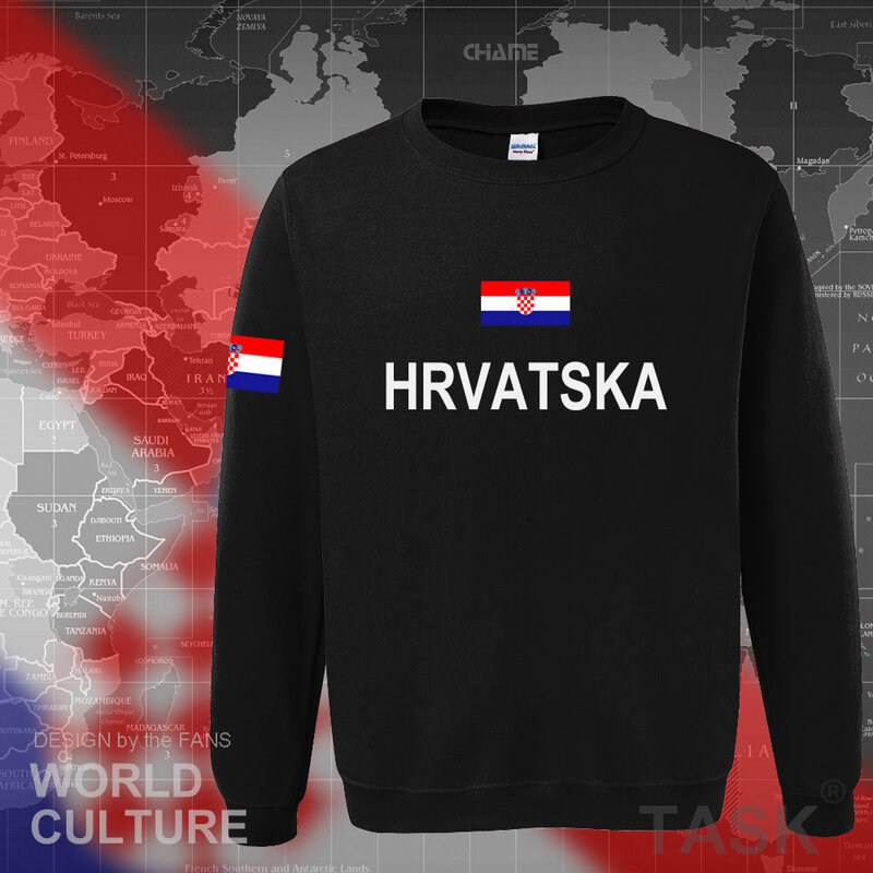 Хорватия Hrvatska хорватские толстовки мужская Толстовка новая уличная одежда спортивный костюм Этническая команда 2017 HRV croats