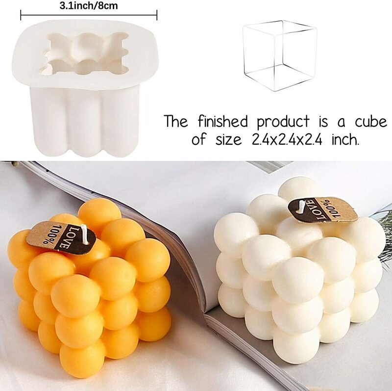 Boule Cube Bougie Concepteur De Moules Bougie À BRICOLER SOI-MÊME Cadeau de Savon En Silicone Moule Fabrication de Bougies En Cire Moule Bougie, Moule en résine