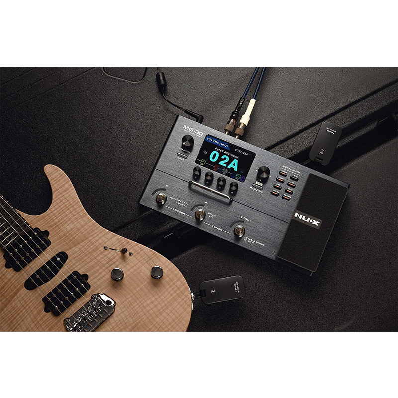 NUX MG-30 Gitarre Prozessor Multi FX Effekte Pedal Pre-Effekte, Amp Modellierung algorithmus, MG 30 Post-Effekte AMP Modeler