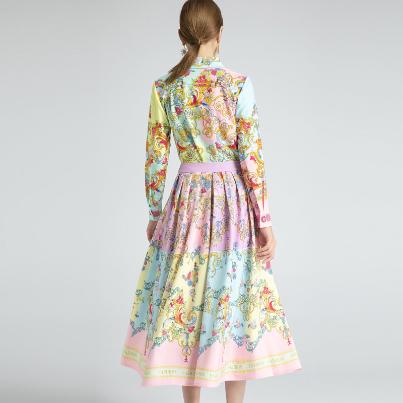 Весна 2021, топ с цветочным принтом и плиссированная юбка