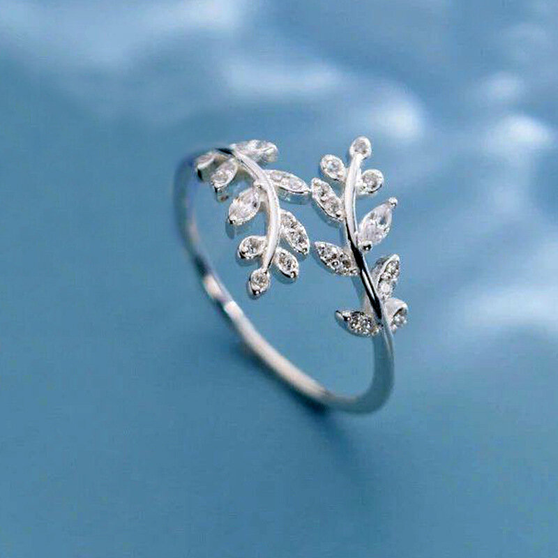 Женское серебряное кольцо, Корейская версия, свежий и милый темпераментный браслет с бриллиантами и бутонами