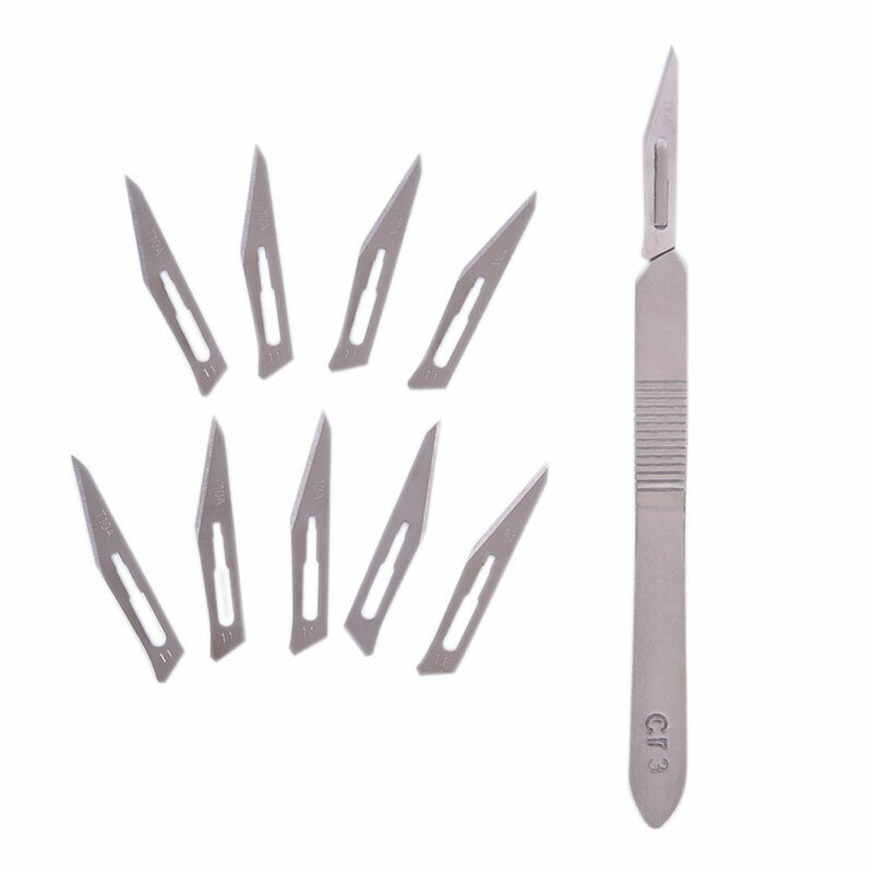 1 комплект инструментов для очистки лица, ручки и 10 лезвий
