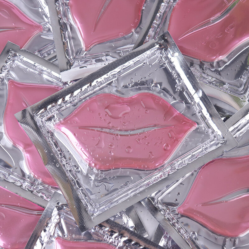 5PCS Hot Sale Lip Mask Crystal Collagen Anti-Ageing Wrinkle Pad Lips Masks Peel Off Lasting Moisturizing Nourish Lips Care
