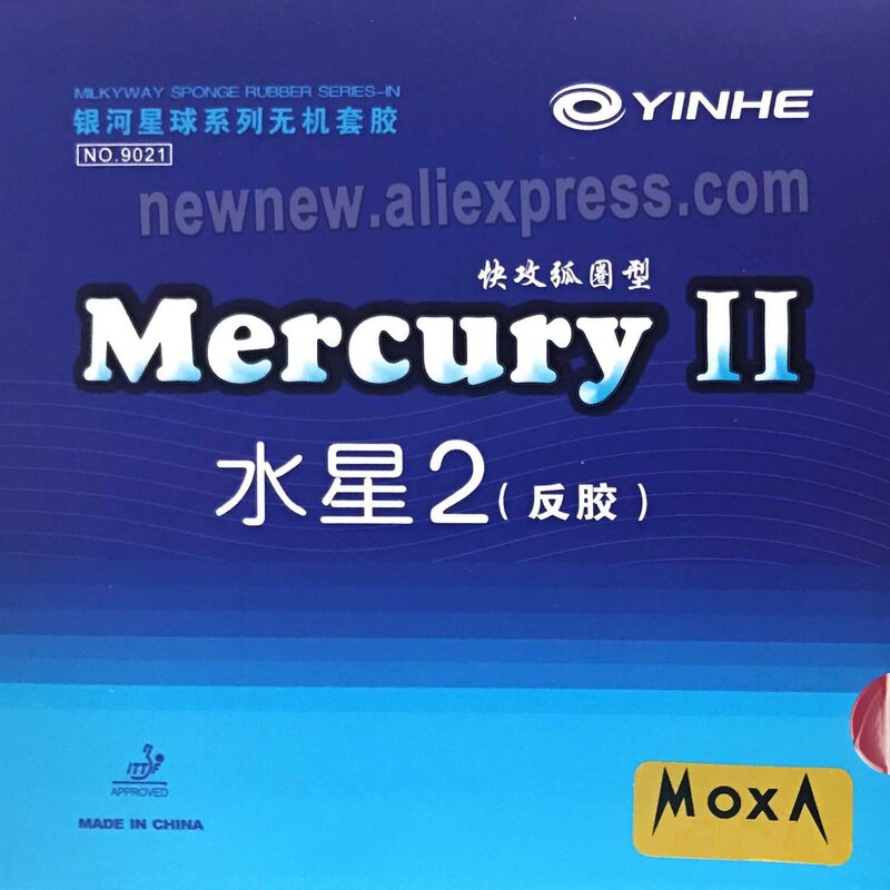 Yinhe-U-2 de madera de 7 capas u2 con Yinhe mercury 2, hoja de goma para mesas, tenis, raqueta de ping pong