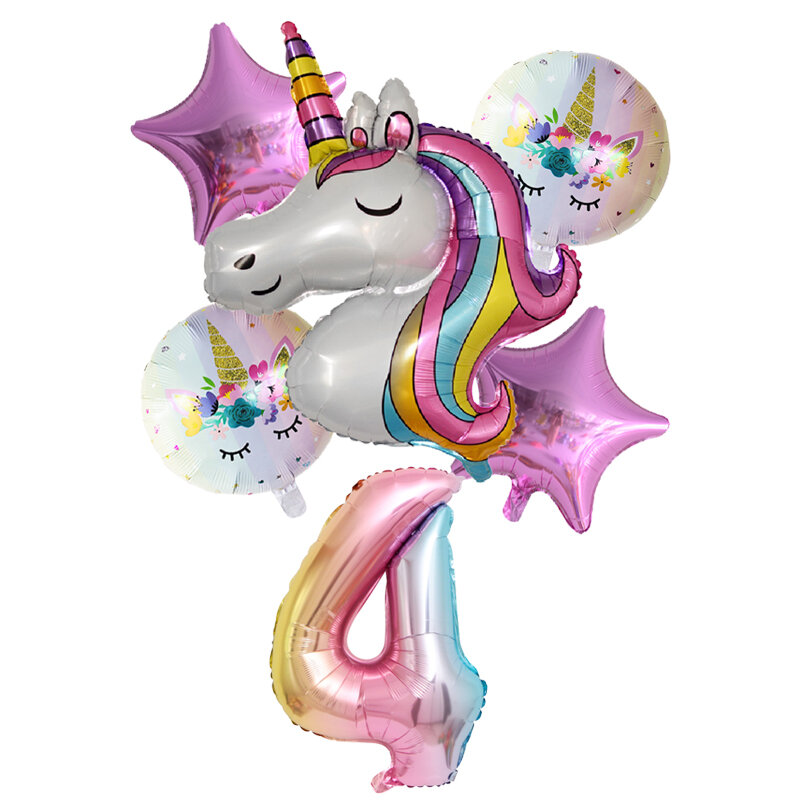Balony z jednorożcem balon foliowy balon z helem lateksowy balon dekoracje na imprezę urodzinową dzieci Baby Shower Golobos jednorożec