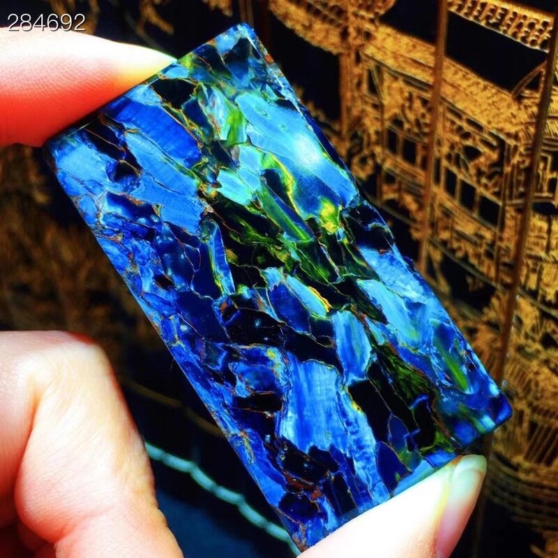 Genuíno azul natural pietersite chatoyant gota de água pingente 56.6x29.3x6.8mm namíbia mulheres olho de gato raro moda jóias aaaaaa