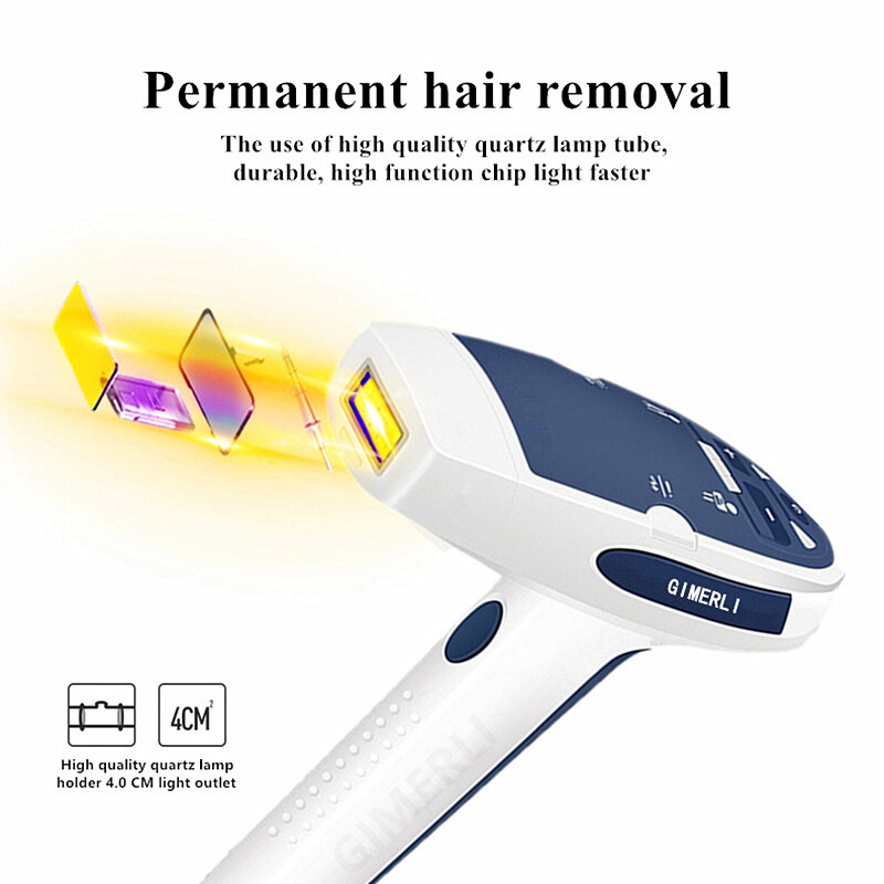Gimerli 2400000 flashes ipl laser máquina de remoção do cabelo permanente biquíni trimmer depilador a laser elétrico depilador a laser mulher