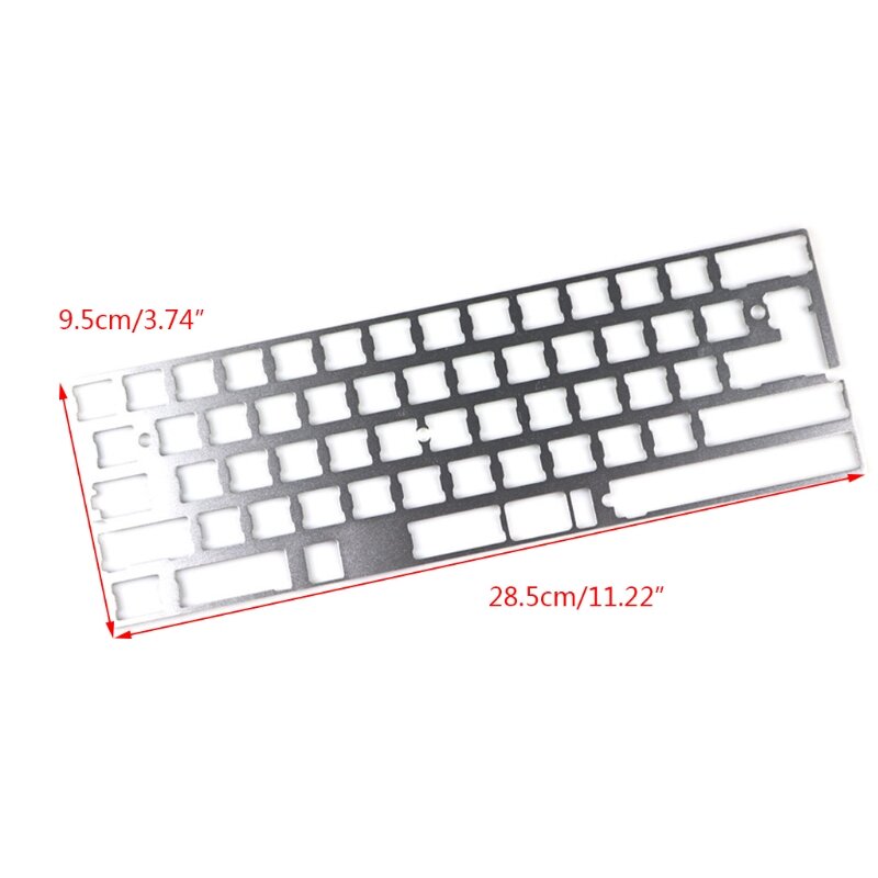 Silver 60% Aluminum Mechanical Keyboard Plate Support GK64 DZ60 GH60 CNC Board Drop shipping