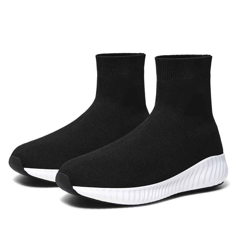 Men Sports Running Shoes Unisex Casual Shoes High-Top Breathable Comfortable Lightweight Flying Socks Boots Walking Shoes