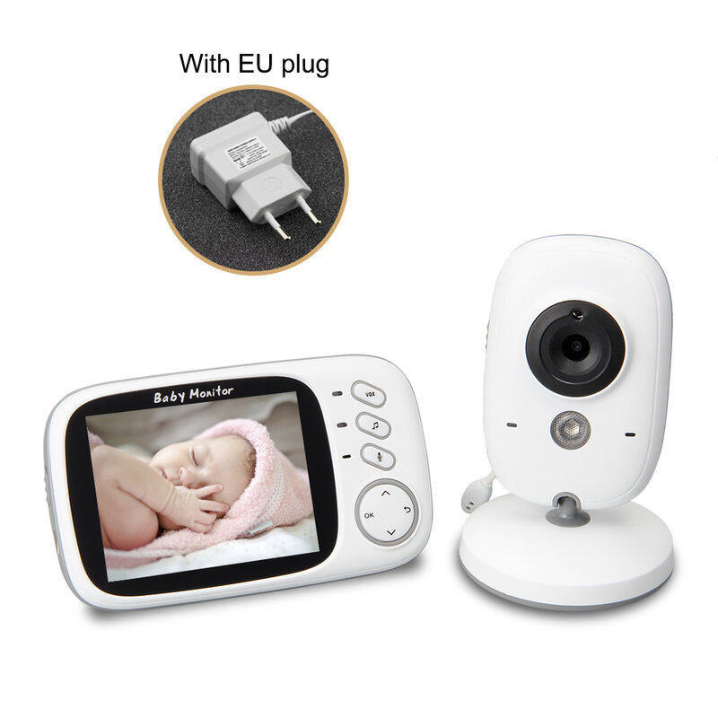 ワイヤレスビデオベビーモニター,3.5インチ画面,暗視カメラ,赤ちゃん/乳母セキュリティ温度監視