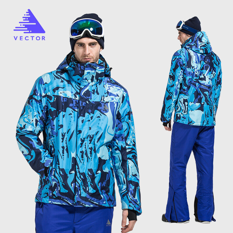 Roupa de esqui masculina, jaqueta de neve quente à prova de vento e à prova d'água + calça conjunto de snowboard equipamentos de esqui jaqueta de snowboard masculina de marca