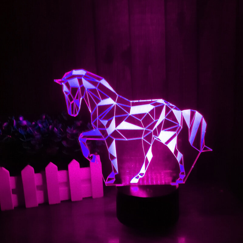 Горячая 3D Зебра лампа светодиодный ночник лампа настольная лампа материал корпуса АБС-пластик сенсорный Романтический 7 цветов Изменение з...