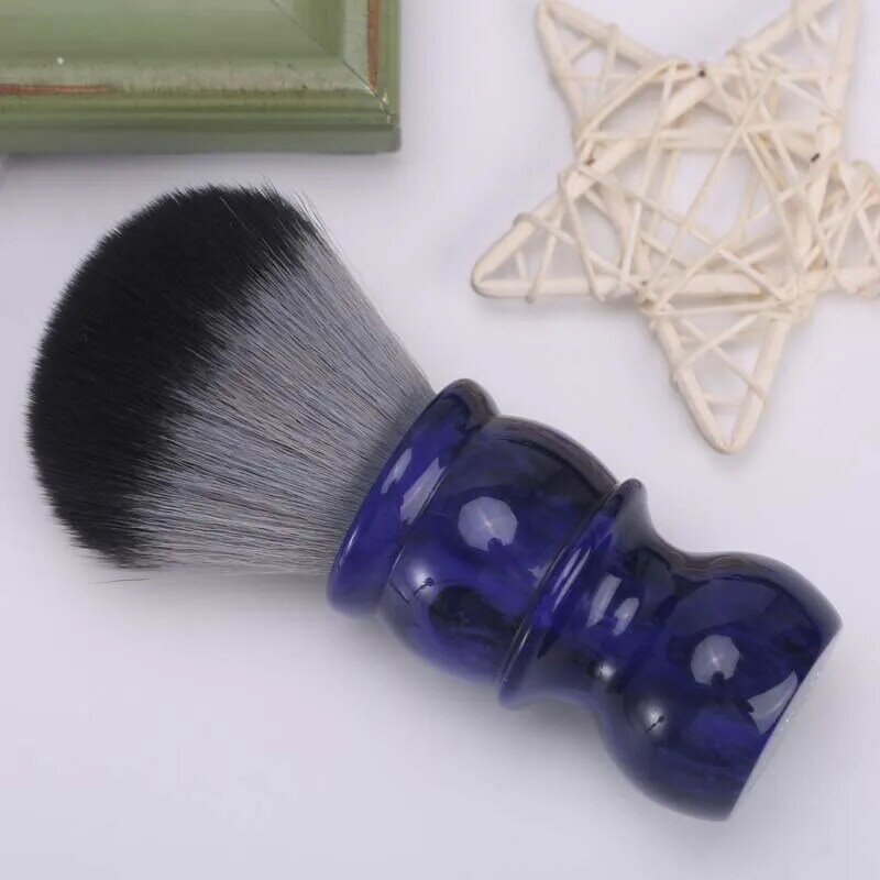 Yaqi 24mm madeira lobo cor do cabelo sintético barbeiro barbear escova de barbear sintético dos homens escova