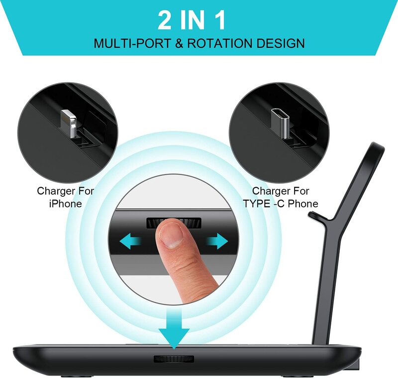 4 in 1 Wireless Charging Station QI Fast Wireless Charger Stand Dock Compatible For iPhone 12 for Airpods Pro iWatch For Samsung
