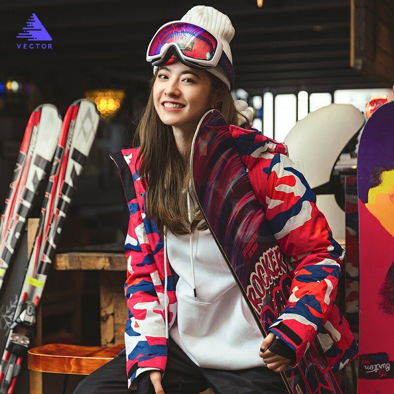 スキースーツの女性の熱ぬくもり防水屋外冬のスポーツスノーボードスキー雪衣装アウトドアウェア