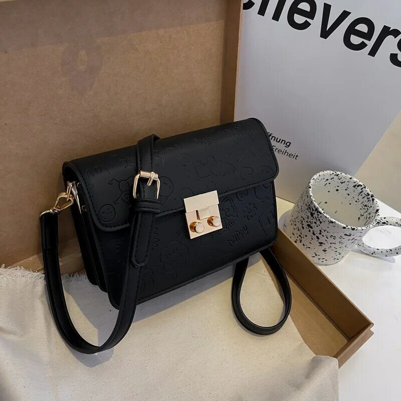 New style women's in spring and summer of 2021 simple and fashionable small square bag with one shoulder slung Pu women's bag